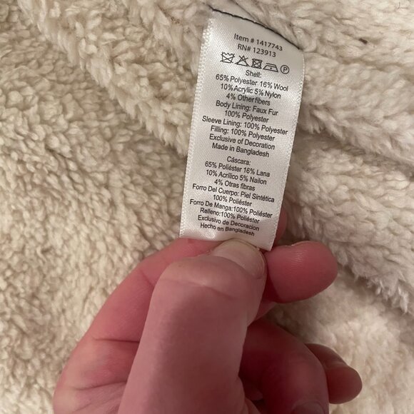 Jachs New York Men's Sherpa Lined Wool Blend Shirt Jacket Size L - Picture 6 of 11